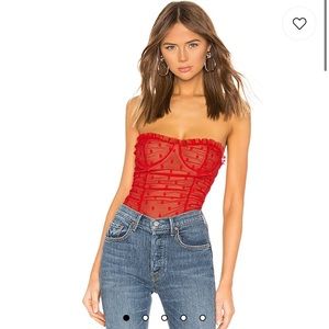 Majorelle when bodysuit red NWT